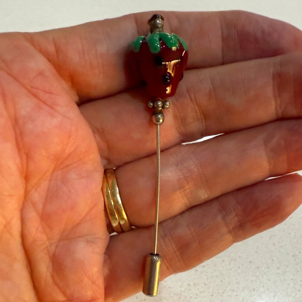 Vintage Strawberry Hat Pin